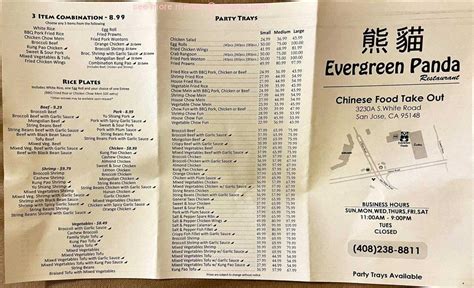 Order Now. . Evergreen panda restaurant menu
